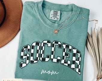 Comfort Colors Soccer Mom Shirt,Soccer Mama Tshirt,Soccer Mom Shirt Funny,Sports Mom Shirt,Gift Shirt for Sports Mom, Soccer Game Day Shirt