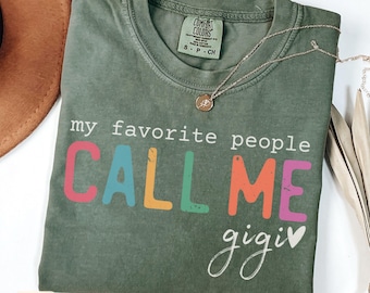 Comfort Colors Gigi Shirt,New Gigi Gift,Gigi Tee,Gigi TShirt,Gift For Gigi,Pregnancy Announcement,Pregnancy Reveal to Gigi, Gigi Gifts