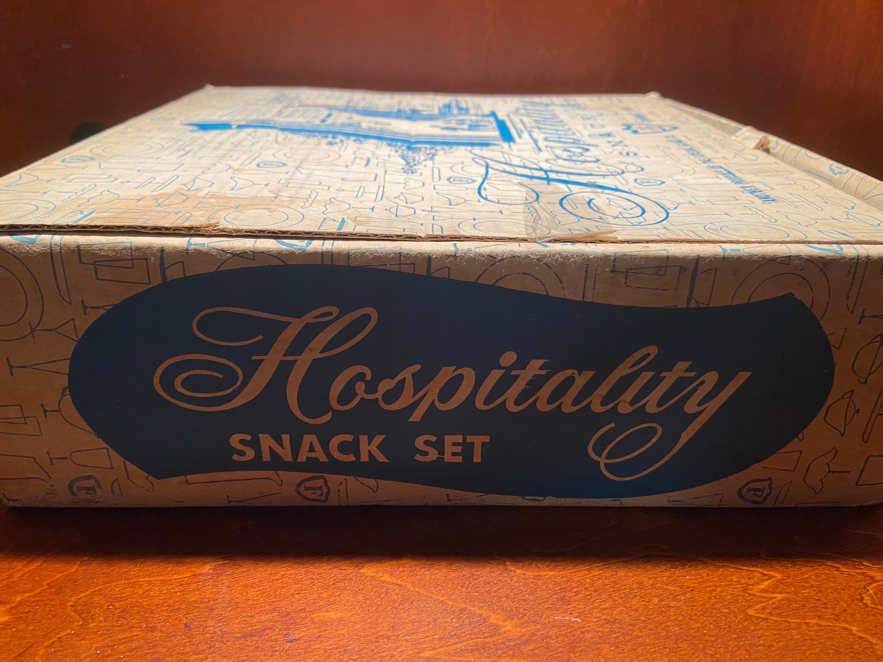 Vintage Federal Glass Company Snack Hospitality Set 4 Cups 4 Etsy