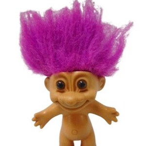 Vintage Russ Pink Hair Good Luck Troll Doll