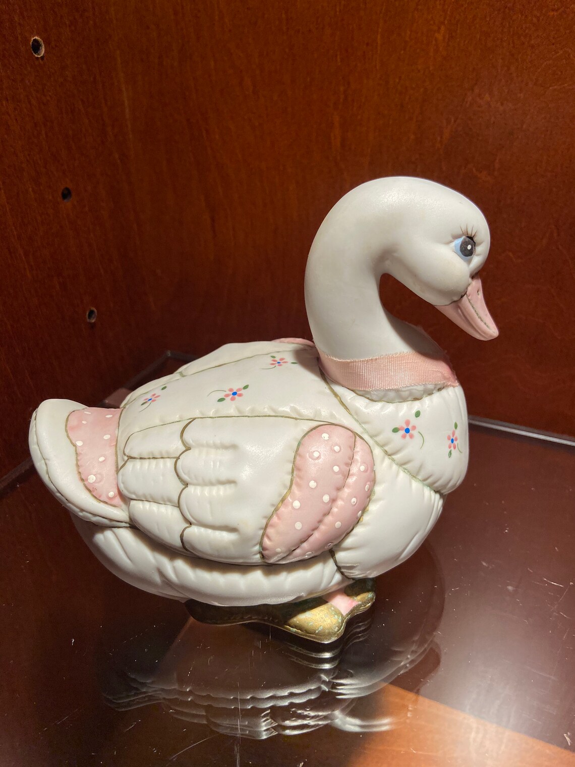 Vintage 1987 Lefton Porcelain Duck Figurine Etsy