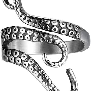 Vintage Stainless Steel Octopus Ring
