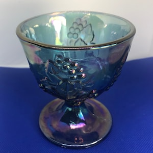 Indiana Blue Carnival Glass Creamer