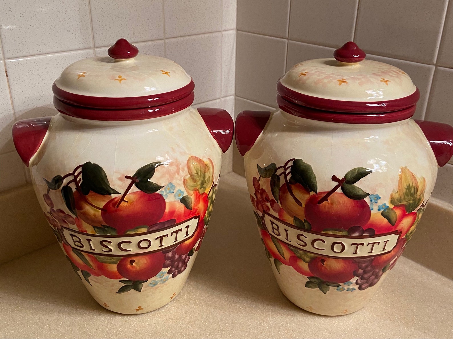 Two Nonnis Biscotti Cookie Jars Etsy
