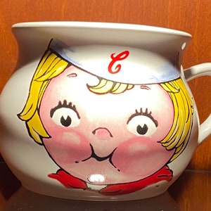 Vintage Ceramic Campbell’s Soup Mug Girl