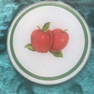 Vintage Double Glass Apple Cutting Board