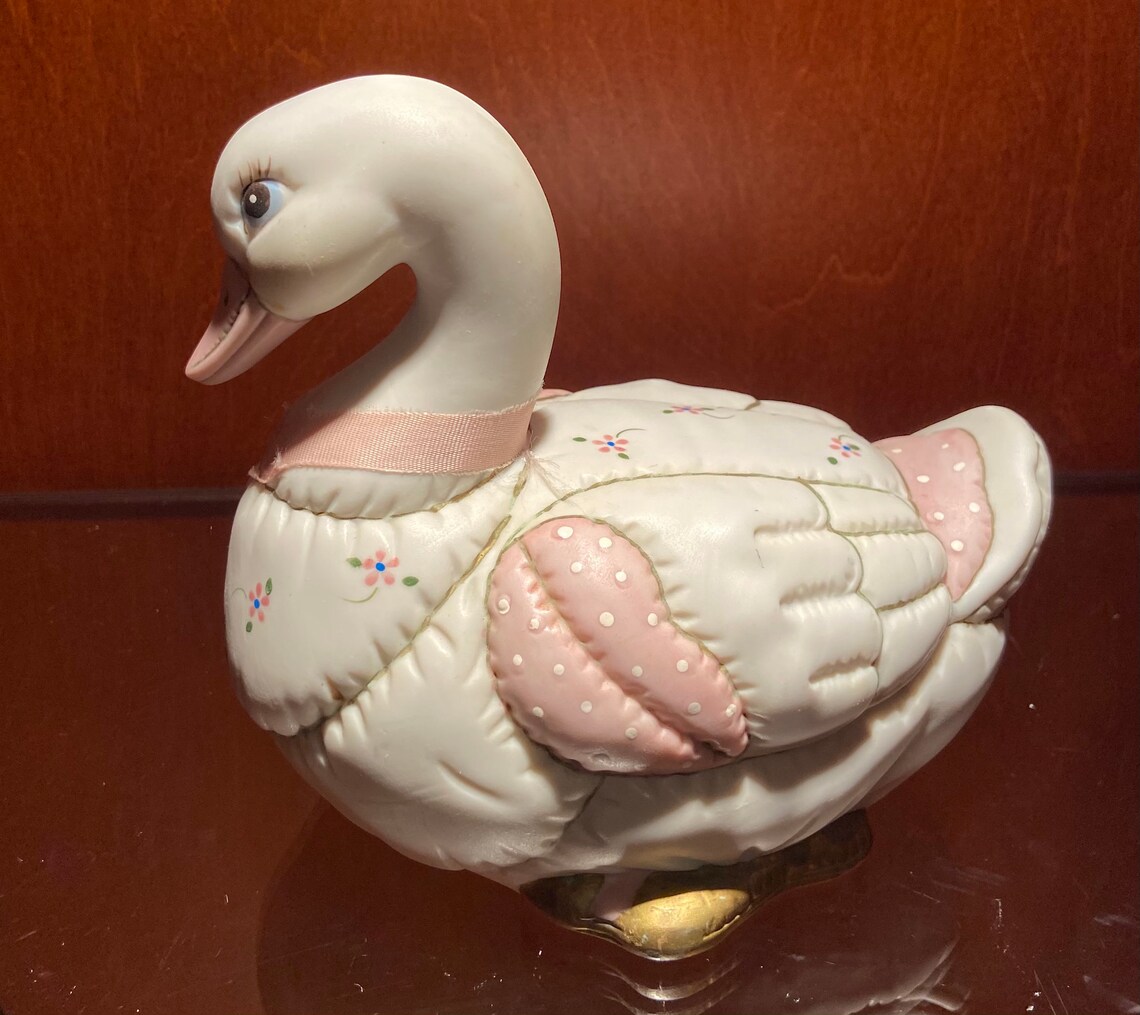 Vintage 1987 Lefton Porcelain Duck Figurine Etsy