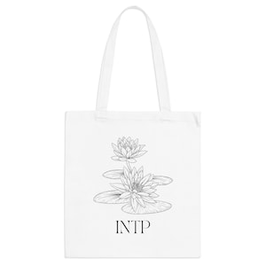 INTP Flower Tote Bag, Personality Type, MBTI, Myers Briggs Type Indicator, Personality Tote Bag, Typology Print, INTP Print, mbti Gift