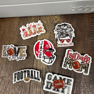 Bogg bag charms, football, personalized, bag accessories, Bogg bag hardware