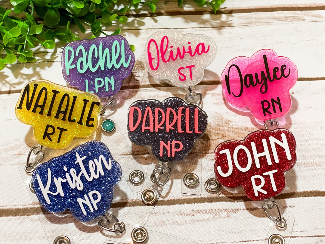 Personalized Badge Reel, Name Badge Reel, Custom Badge Holder, Nurse