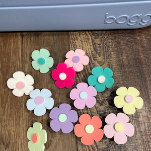 Bogg bag charms, flowers, Bogg bag charm accessory, Bogg bag hardware