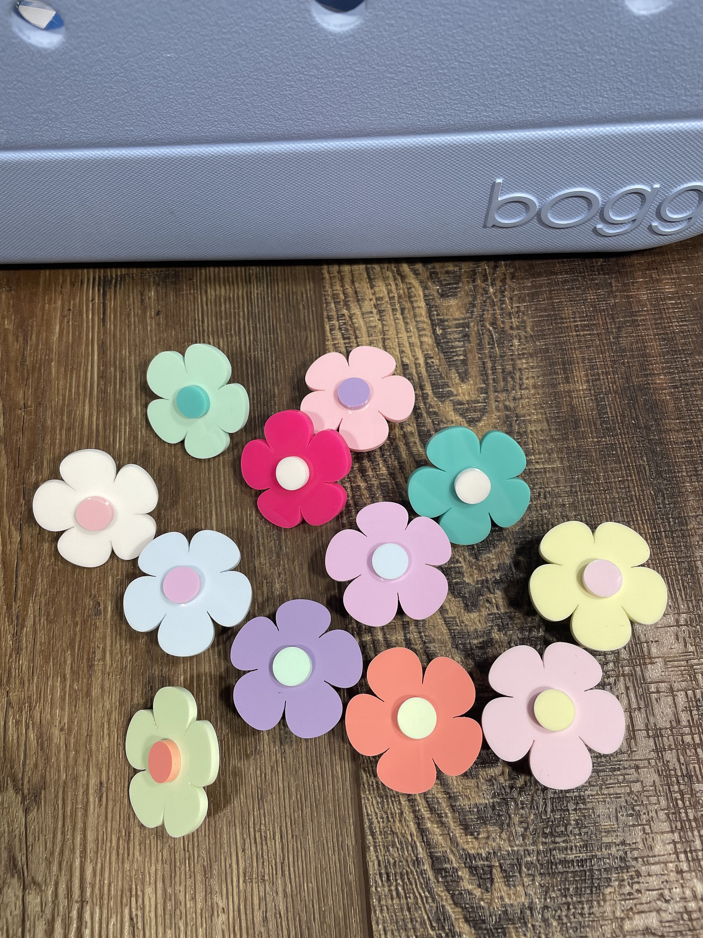 Bogg bag charms, flowers, Bogg bag charm accessory, Bogg bag hardware