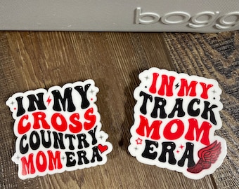 Custom color option***Bogg bag charms, track mom, cross country, In my era, Bogg bag charm accessory, Bogg bag hardware