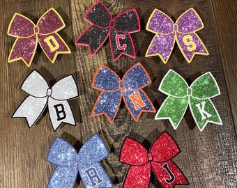 Bogg bag charms, faux glitter bows, cheer, cheerleader, football, bag accessories, Bogg bag hardware