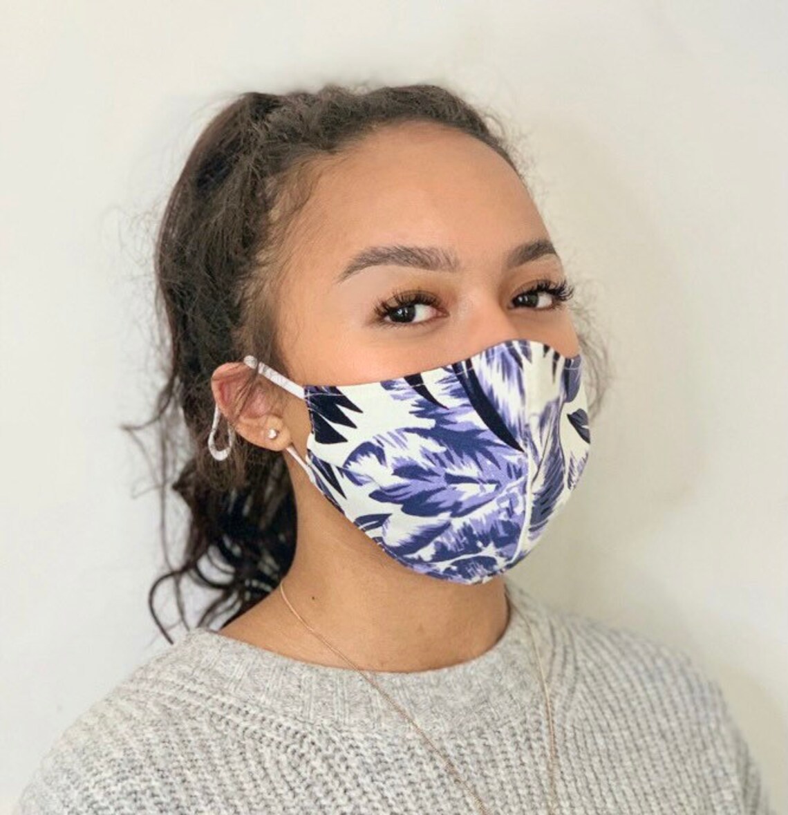 Full of Leaves Face Mask 100 Cotton Adjustable Reusable Etsy