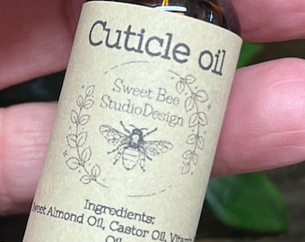 All Natural Cuticle Oil, Handmade with Almond & Castor Oil