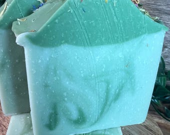 Green Tea & Cucumber cold process soap