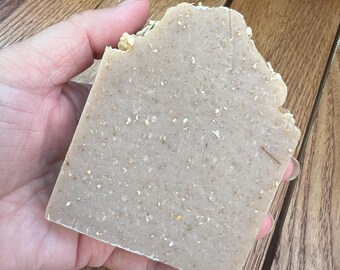 Oatmeal Peppermint cold process soap