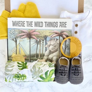 New Baby Wild Gift Bundle, Unisex Baby Shower Gift Box, Unique Baby Gift Basket, Pregnancy Gift Hamper for boy or girl