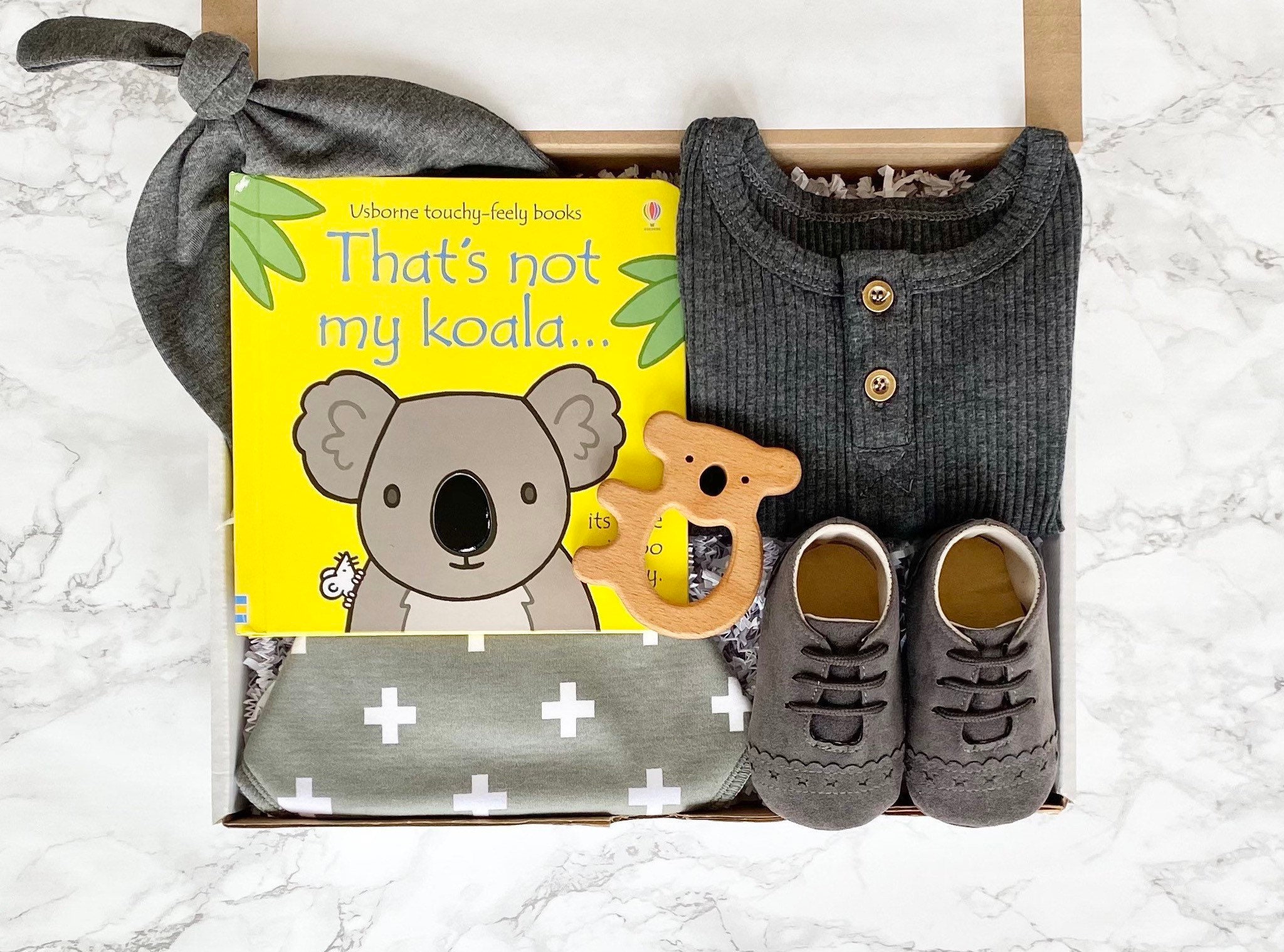 Baby Koala Gift Box, Unisex Baby Gift Basket, New Baby Gift Hamper