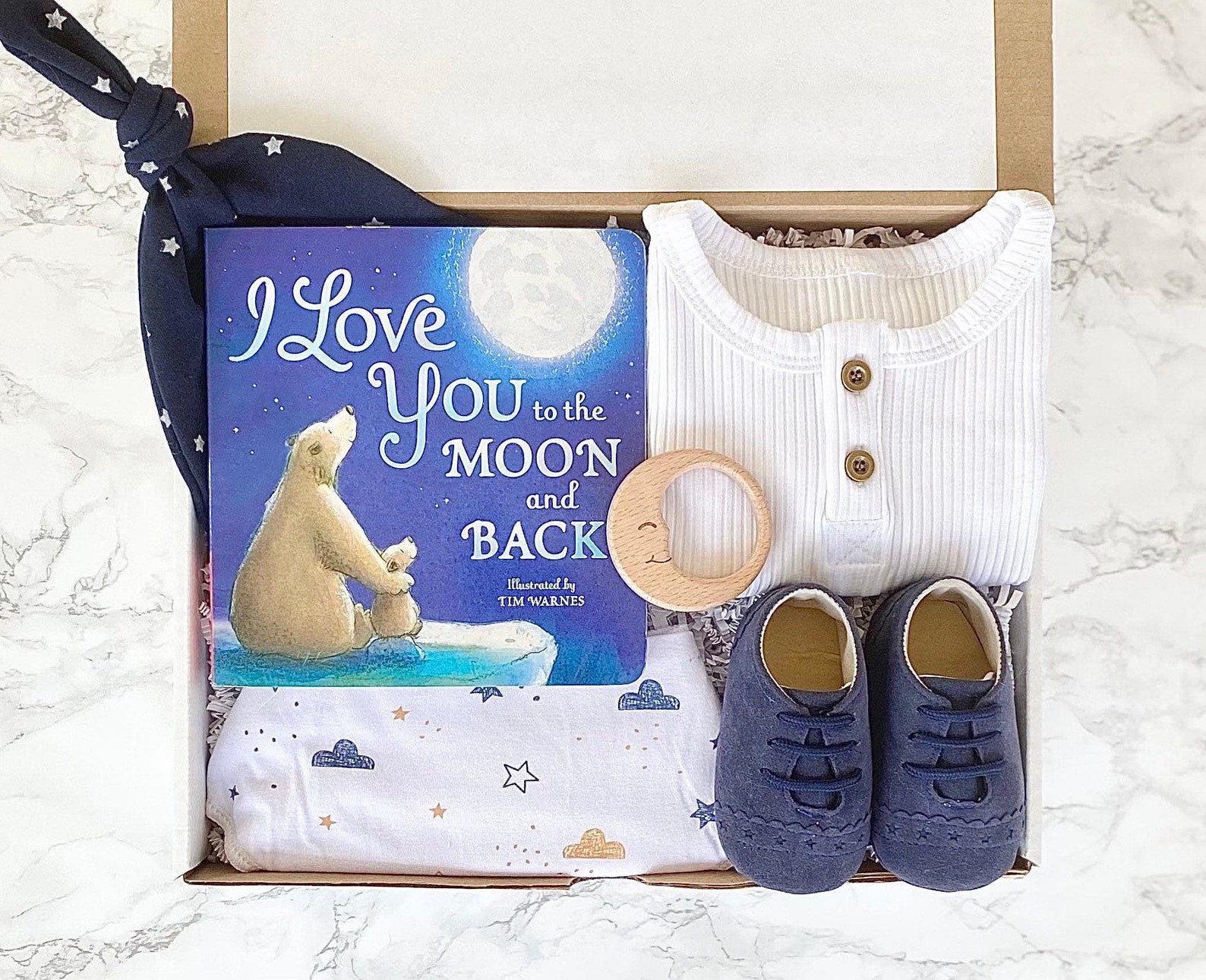 New Baby Moon Gift Box Unisex Baby Gift Basket Moon and Etsy