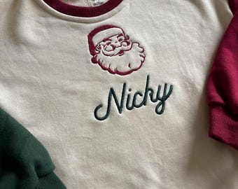 Custom Embroidered Holiday Oversized Sweatshirt - Infant Toddler Youth