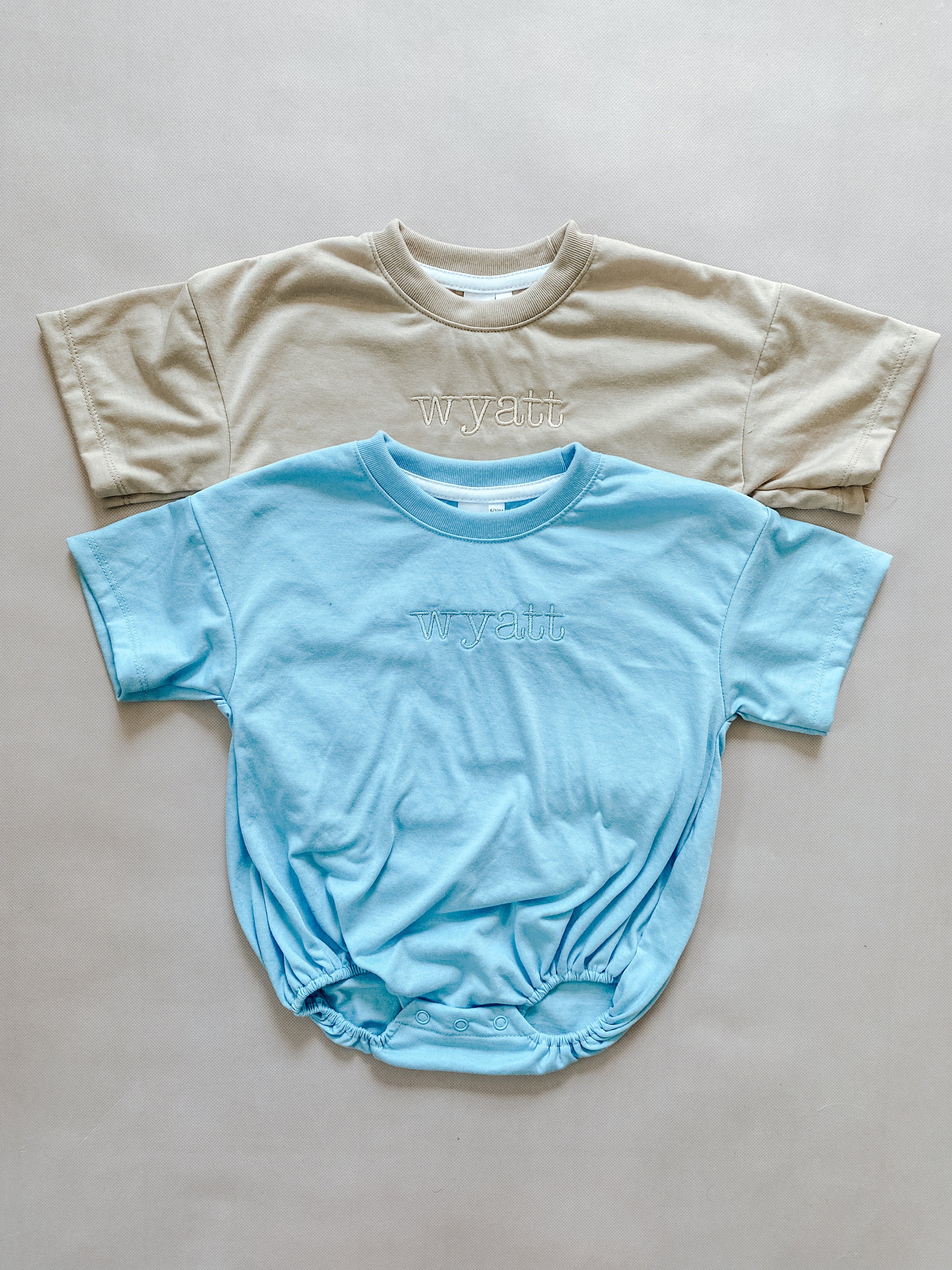 Embroidered Short Sleeve Tshirt Bubble Romper Infant Baby Etsy