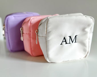 Embroidered Personalized Mini Nylon Everything Zip Bag