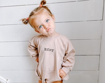 sweatshirt bubble romper baby