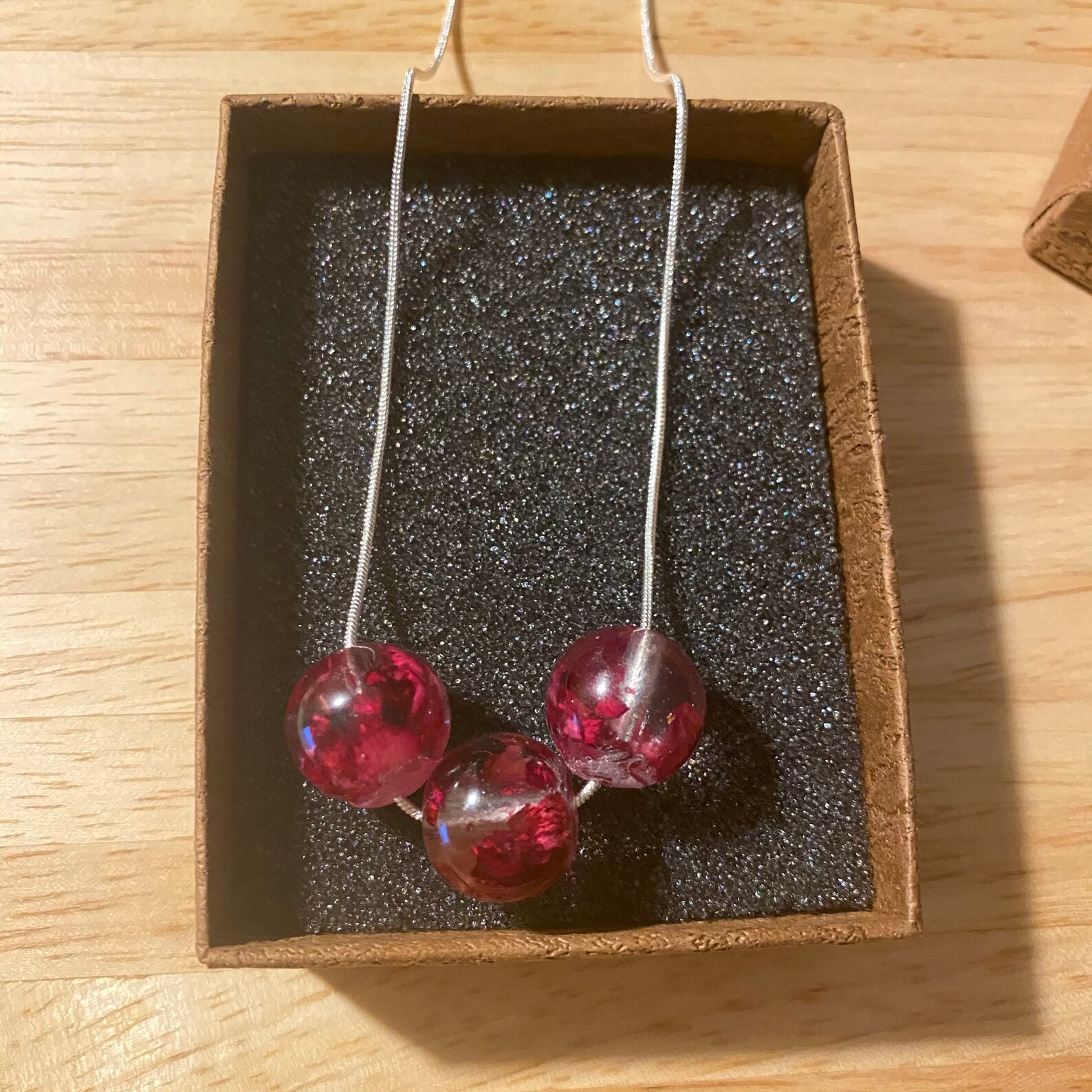 Dried Rose Petal Bead Necklace Etsy