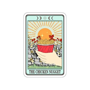 Chicken Nugget Tarot Stickers, Sarcastic Stickers, Funny Decal, Gift for her, Boyfriend Gift