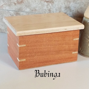 Decorative Wood Box with Lid, Bubinga Storage box 172, Small keepsake box wood, Jewelry Box, Small decorative box, Gift for dad