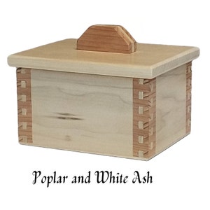 Decorative Wood Box with Lid, Storage box poplar 155, Small keepsake box wood, Small decorative box, Poplar storage with lid