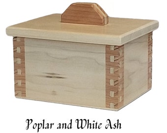 Decorative Wood Box with Lid, Storage box poplar 155, Small keepsake box wood, Small decorative box, Poplar storage with lid