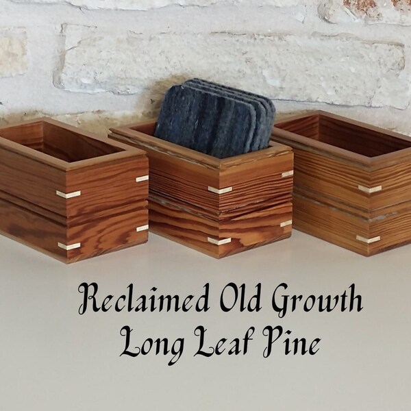 Wood Coaster Holder Etsy