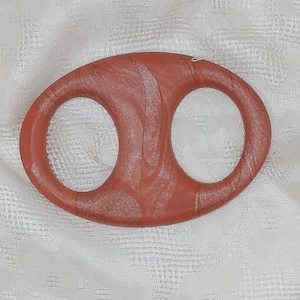 Oval scarf ring 3 inches, Terracotta clay, Scarf slide, Scarf jewelry