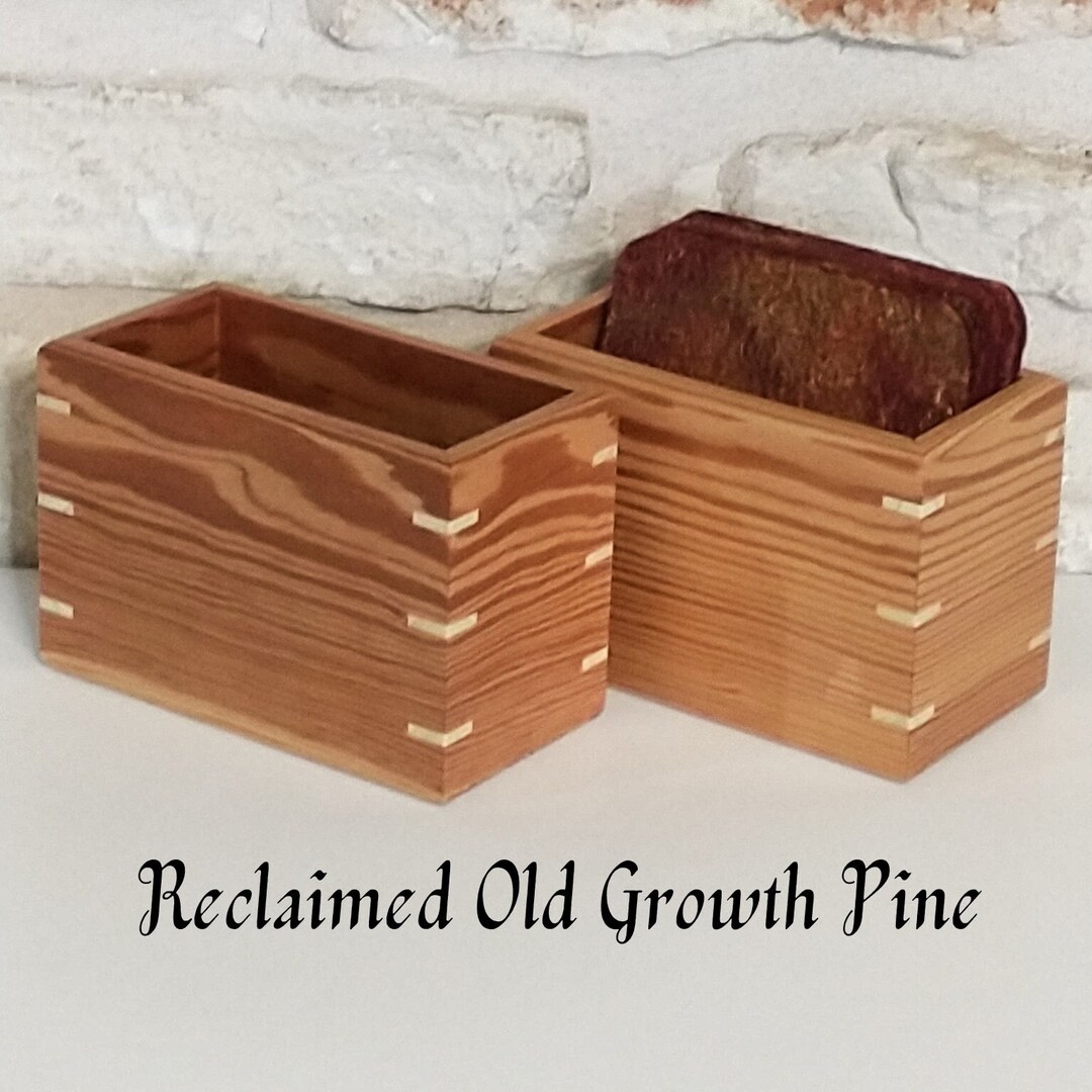 Reclaimed Wood Coaster Holder Without Coasters Coaster Box Etsy