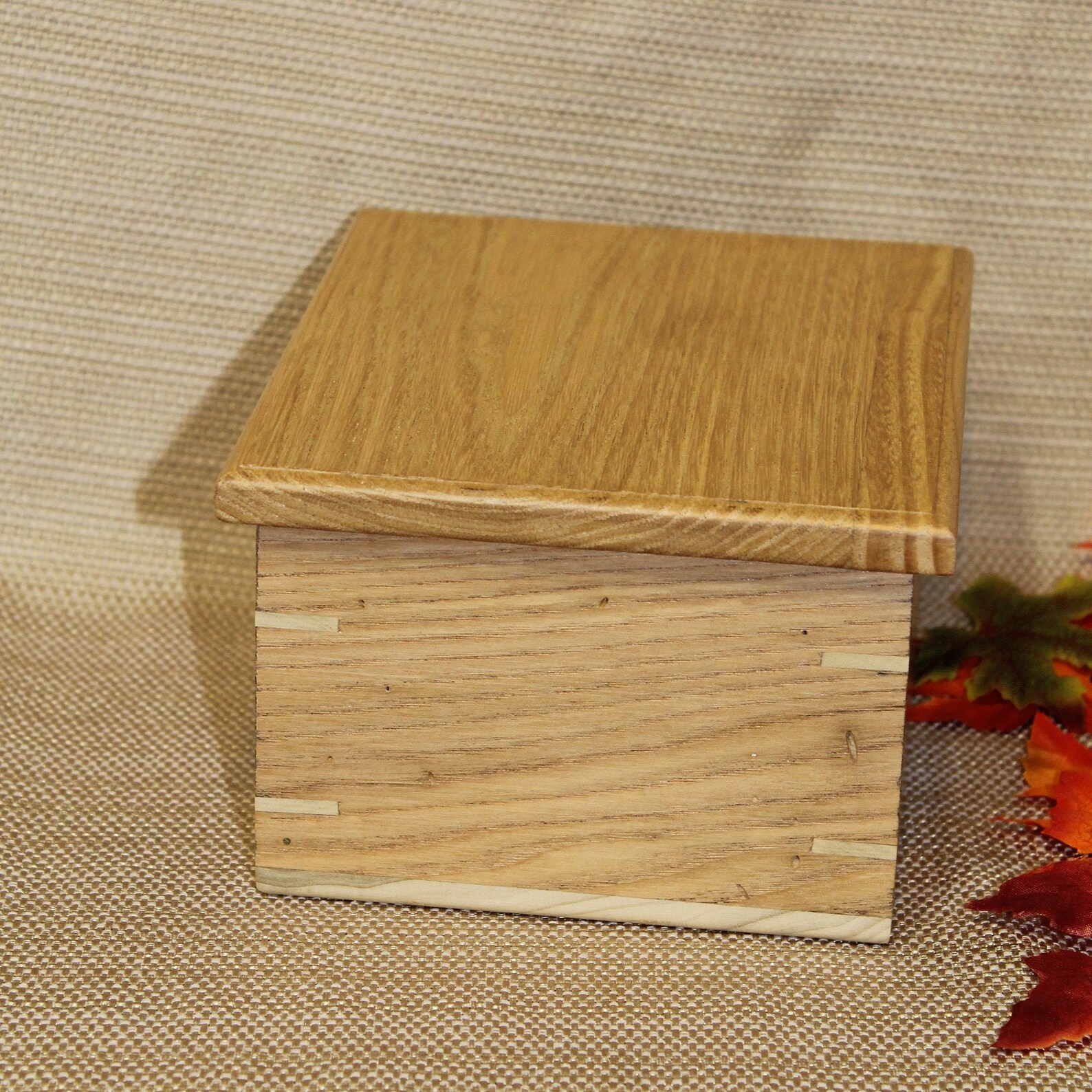 Decorative Wood Box with Lid Reclaimed wood box Oak Keepsake Etsy