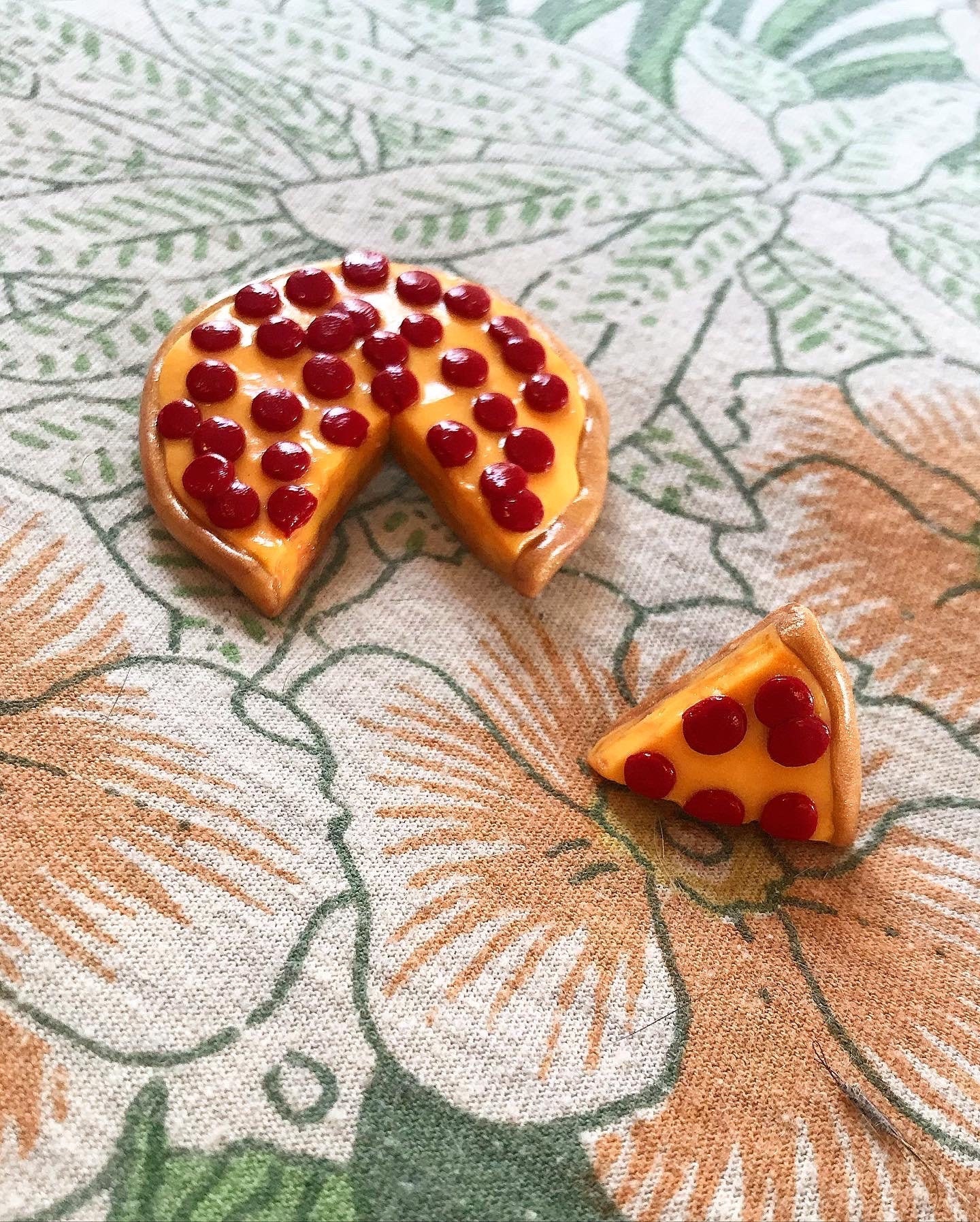 Pizza Pin Set Includes 2 Pins Pizza Slice Pin Pepperoni Etsy