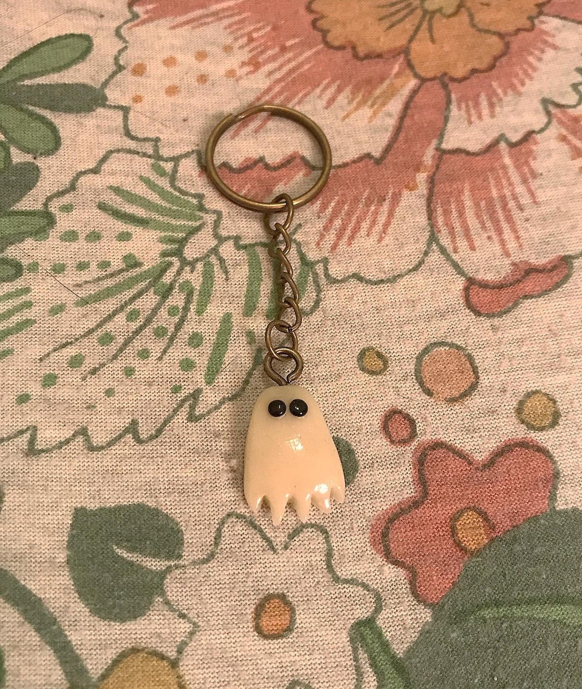 GLOW in the DARK Ghost Keychain Ghost Keychain Halloween Etsy