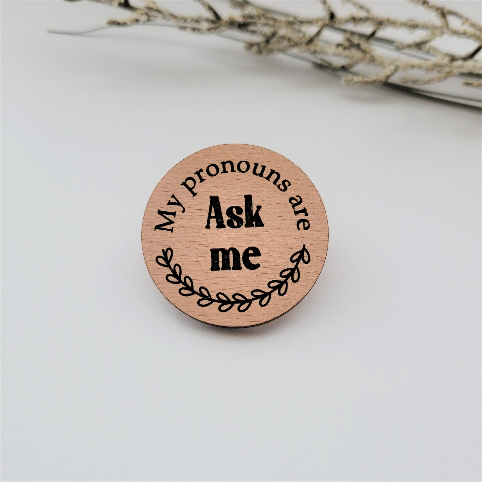 Pronoun pin custom pronoun pin they them pin he him pin Etsy