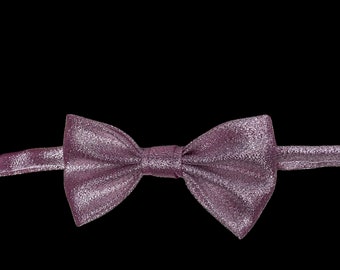 Metallic Pink, pet bow tie. Metallic pink fabric, extra shiney.