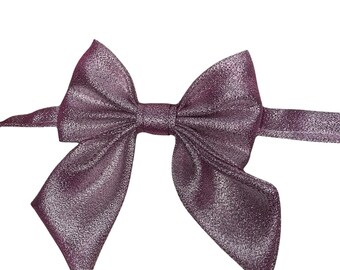 Metallic Pink, pet sailors bow tie. Metallic pink fabric, extra shiney.
