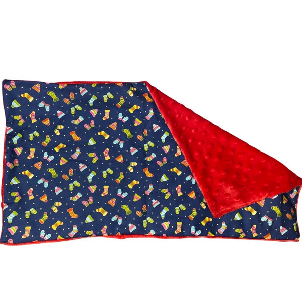 Customizable Christmas/holiday pet blankets. Double sided blanket for your pets.