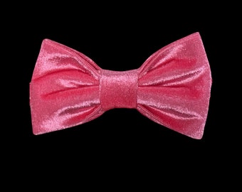 Bubblegum pink velvet, pet bow tie.