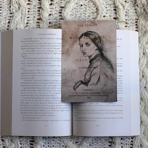 Anne Bronte Lesezeichen/Postkarte Portrait // Doppelseitig // Graphitzeichnung