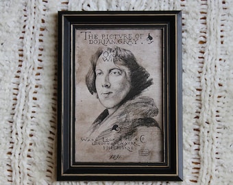 Oscar Wilde Portrait Bookmark/Postcard Print // Double-Sided // Graphite Drawing