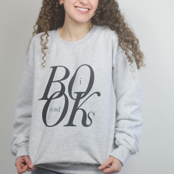 i read BOOKS - Unisex Heavy Blend Crewneck Sweatshirt