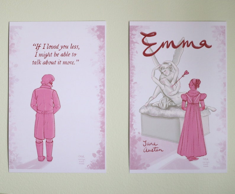 Emma by Jane Austen Cover Art Print // redesigned by Carolyn Etsy