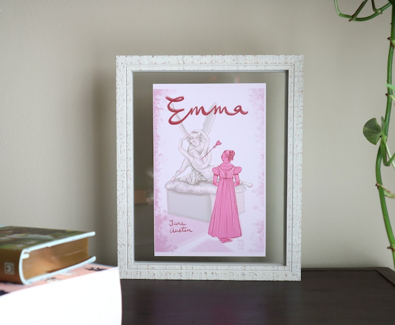 Emma by Jane Austen Cover Art Print // redesigned by Carolyn Etsy